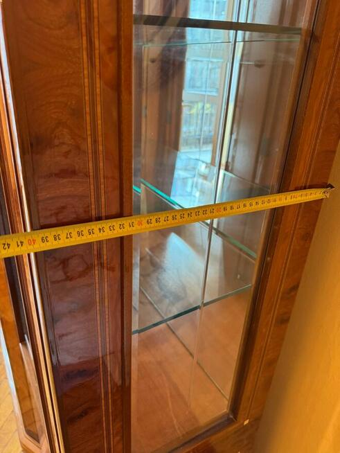 Witryna szklana drewniana witryny regały szklane drewniane d