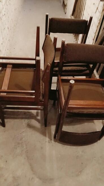 stol + 6 krzesel uzywane (prl 1972 r Swarzedz )