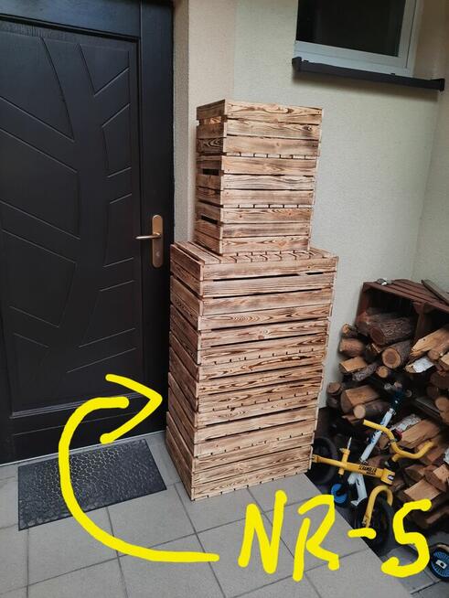 Skrzynka drewniana uniwersalna NUMER-5 opalana szlifowana