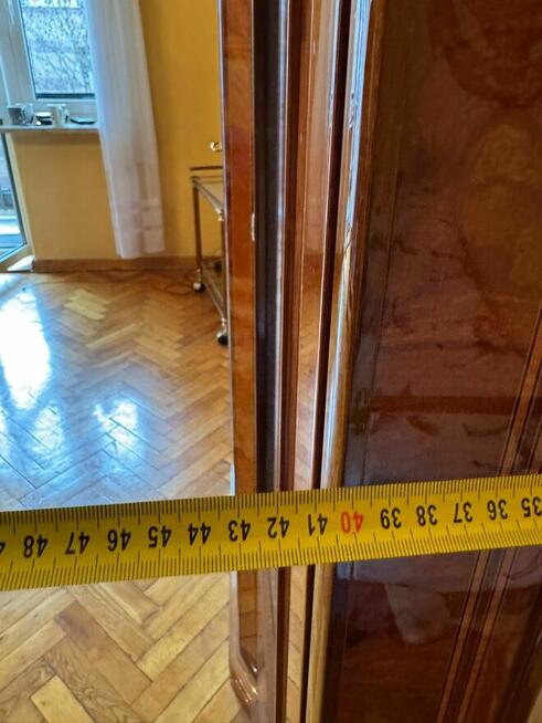 Witryna szklana drewniana witryny regały szklane drewniane d