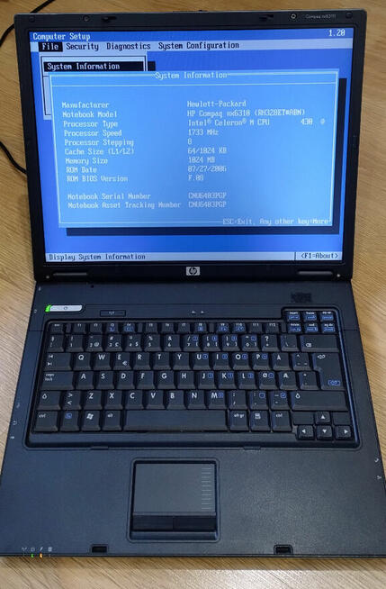 Hp Compaq nx6310