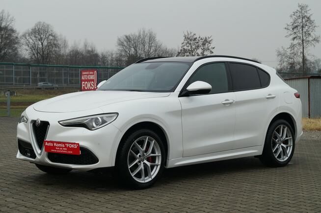 Alfa Romeo Stelvio 2,0 280 KM PANORAMA SKÓRA AUTOMAT ŁOPATKI KAMERA KSENON LEED EL. KLAPA