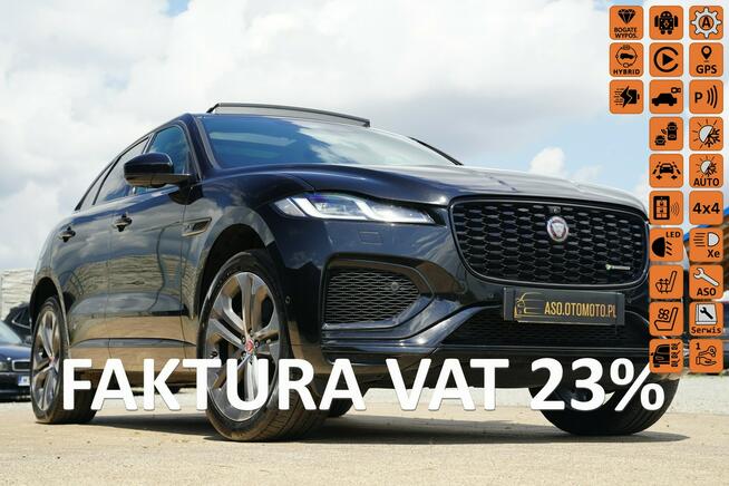 Jaguar F-PACE JEDYNY W PL  4x4 skóra el.fotele WEBASTO acc FUL LED kamery 360