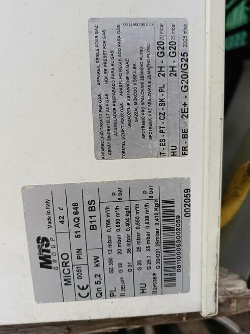 Bojler gazowy podgrzewacz wody Ariston 42l