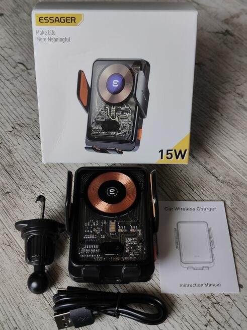 ESSAGER T11 Uchwyt / ładowarka bezprzewodowa samochodowa