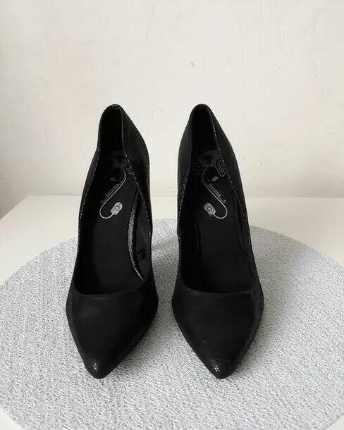 Czarne eleganckie wizytowe szpilki