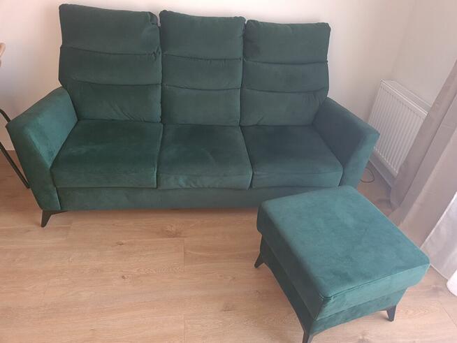 Sofa z funkcją spania, kanapa butelkowa zieleń