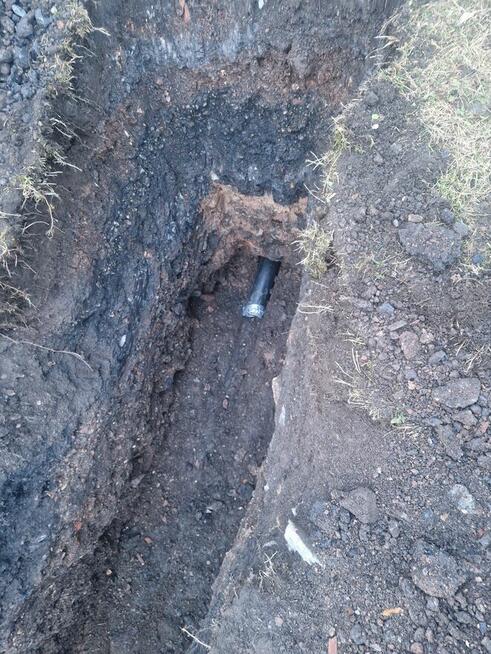 Przeciski wbijanie rur stalowych przyłącza wod-kan