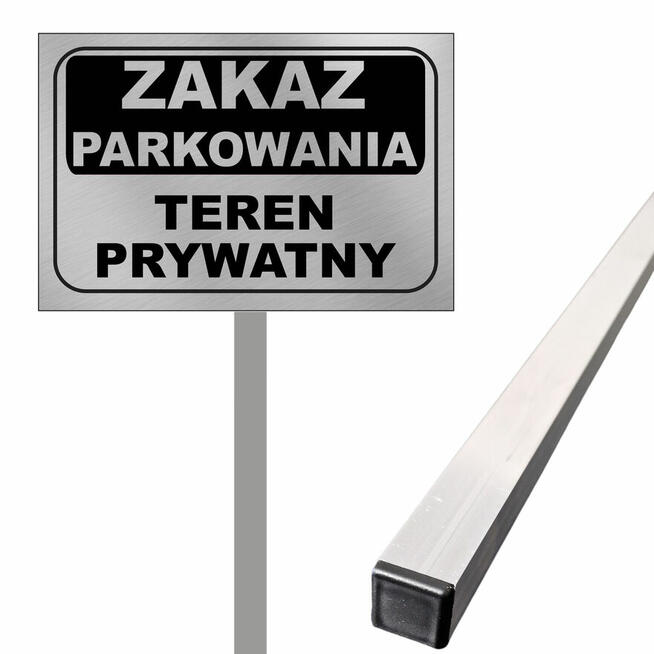 Zakaz parkowania teren prywatny aluminium 40x30 100cm