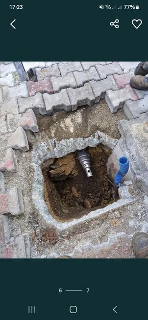 Przeciski wbijanie rur stalowych przyłącza wod-kan