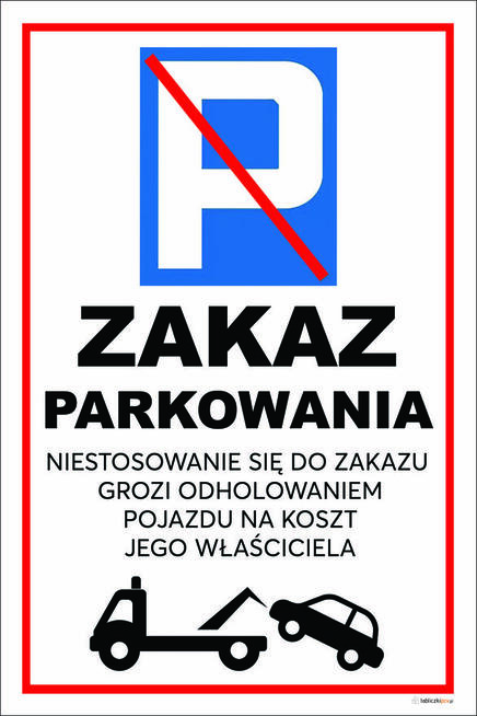 Tabliczki, tabliczka Parking tylko dla klientów różne rozmia