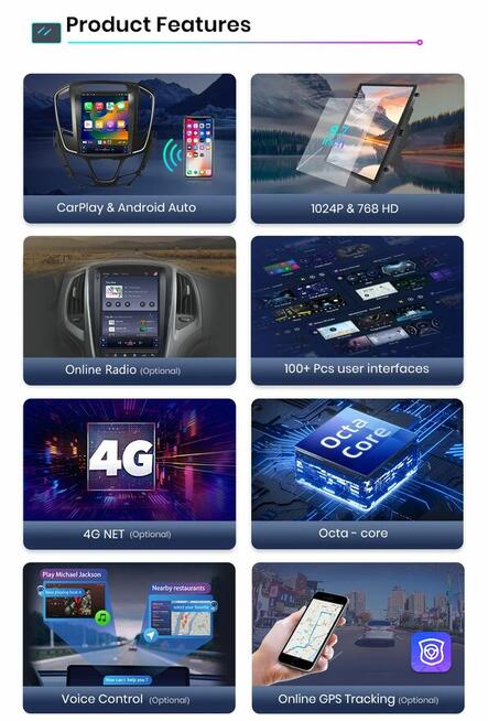 Radio opel insignia 2014-2018 Android 4G+wifi 4G 64GB+ kamer