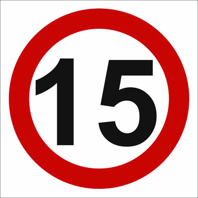 ZNAK OGRANICZENIE PRĘDKOŚCI 5, 10, 15, 20, 30, 50 km/h