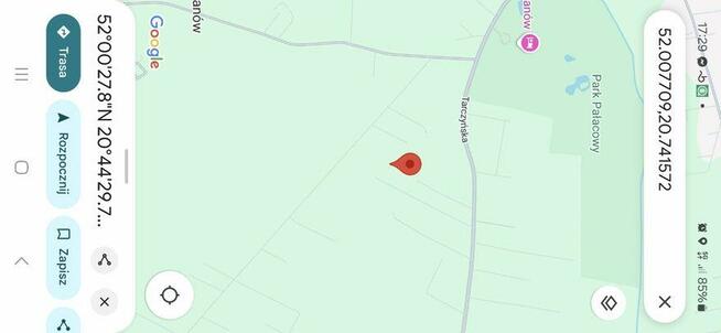 Sprzedam działkę 1054 m2 Ojrzanów