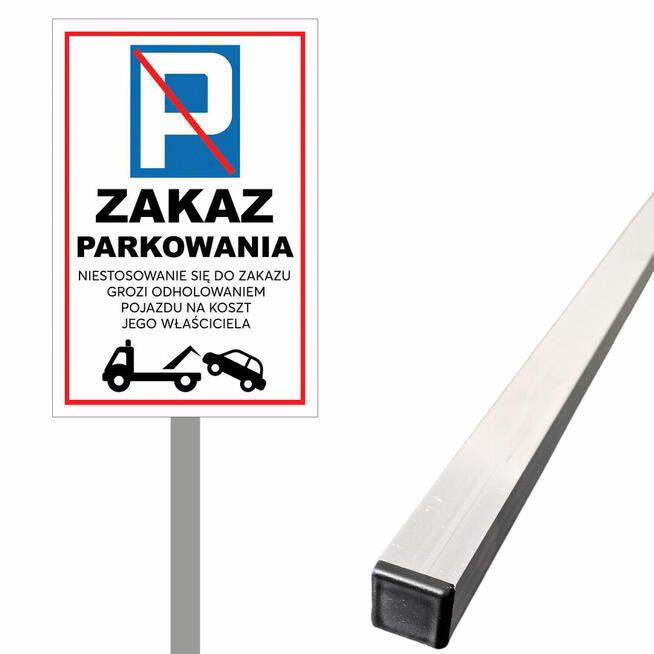Tabliczka Znak PARKING ZAKAZ PARKOWANIA 20x30 100cm