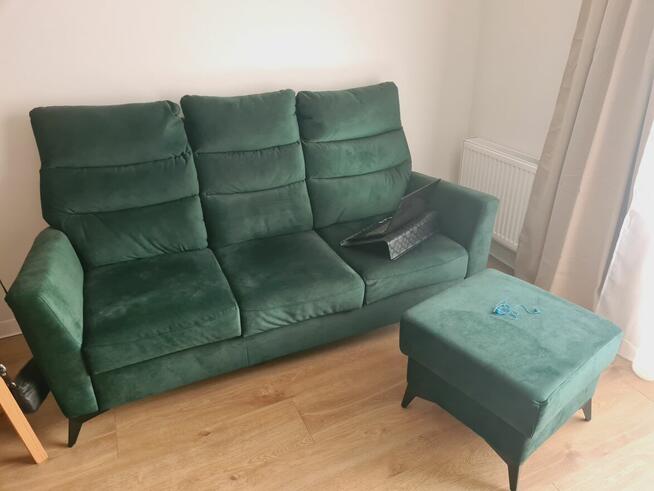 Sofa z funkcją spania, kanapa butelkowa zieleń