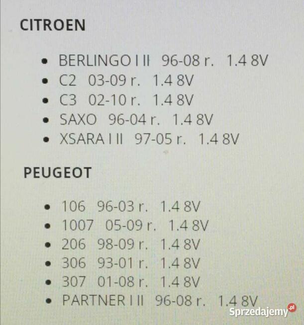 CITROEN C2 C3 1,4 8V WTRYSKIWACZ 01F002A