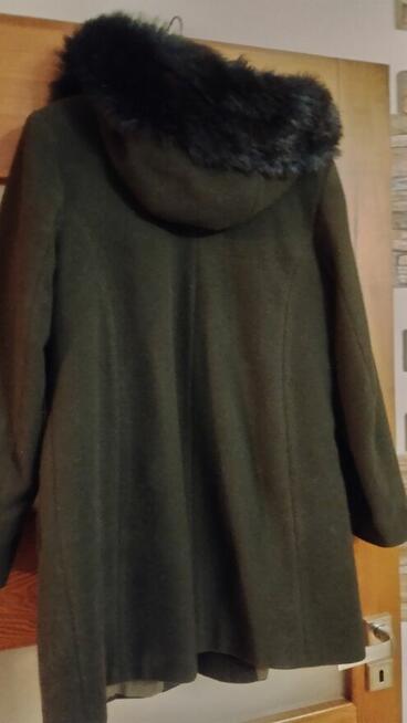 Krótki płaszcz butelkowa zielenń 48