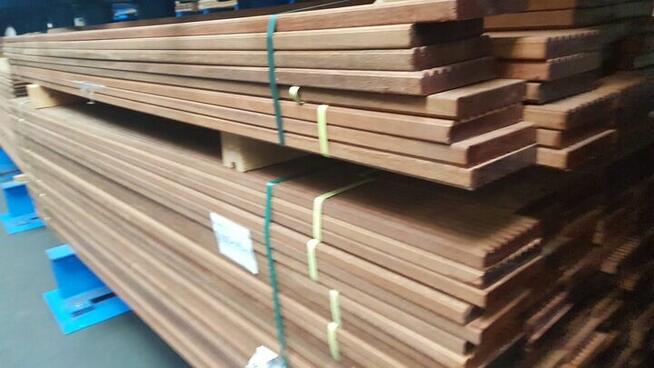 Deska tarasowa egzotyczna merbau ryflowana KL. FAS KD 25x145