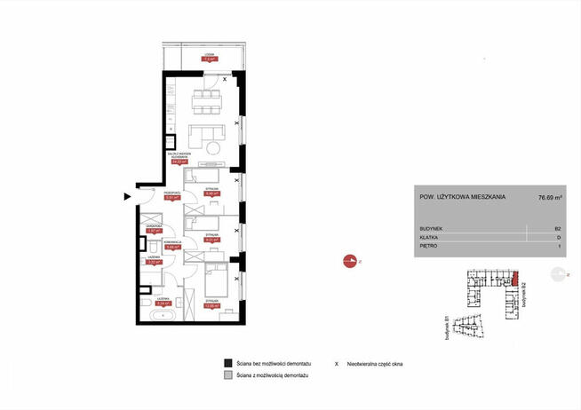 Komfortowe 4 pokoje z loggią 7,2m2 Mokotów bez PCC