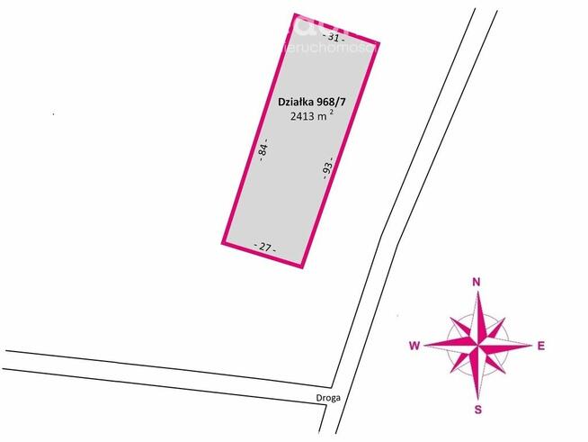 Działka budowlana w Racławówce 24,13ar z WZ