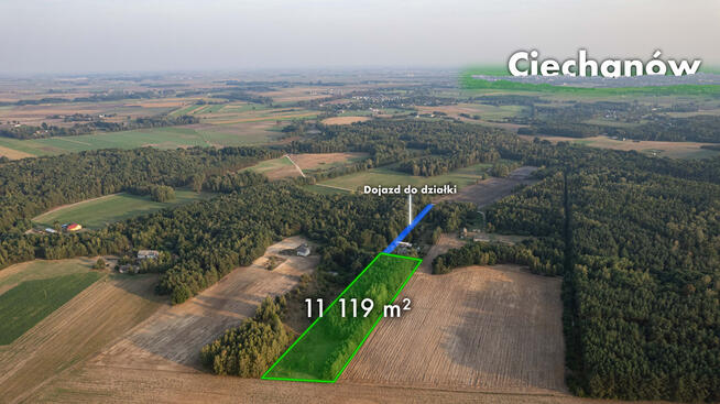 Działka z lasem | Sprzedaż | 1,11 ha | Trzcianka