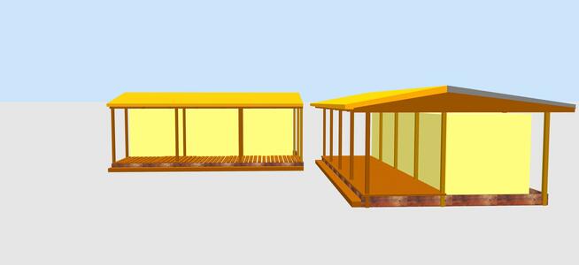 Zadaszenie domku holenderskiego lub przyczepy