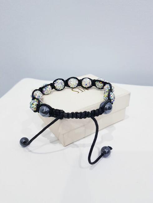 Damska bransoletka z kryształkami shamballa 3