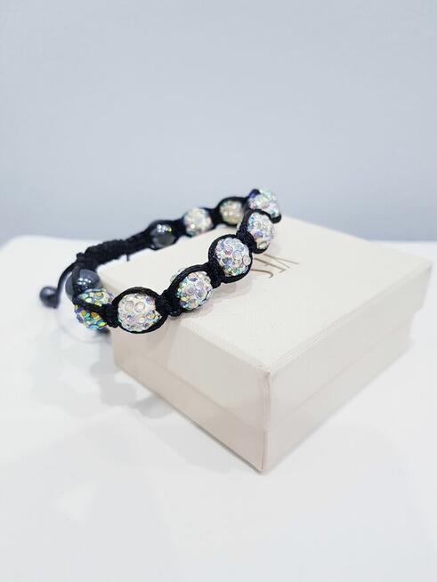 Damska bransoletka z kryształkami shamballa 3