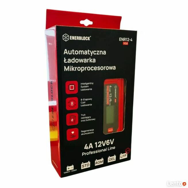 Automatyczna ładowarka mikroprocesorowa ENERBLOCK 6/12V 4A
