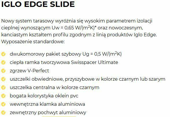 Sprzedam drzwi tarasowe DRUTEX Ilgo Edge Slide