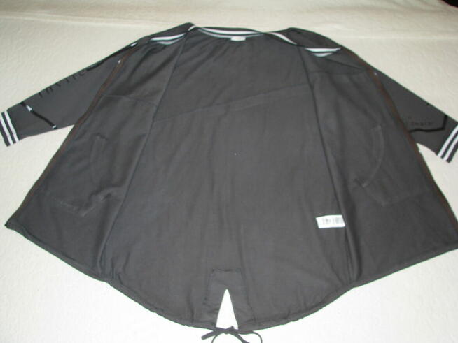 Piękna oliwkowa rozpinana bluza z bawełny ze wzorami XXL