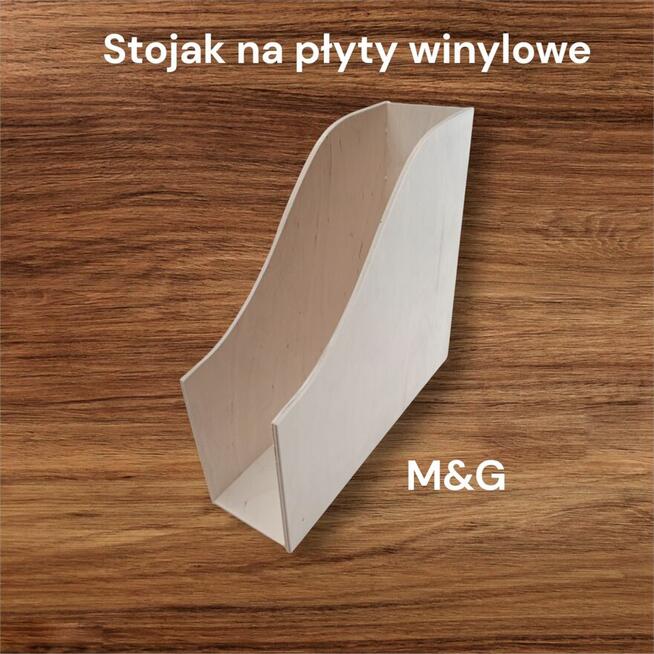 Stojak regał drewniany na płyty winylowe