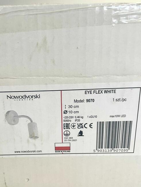 Kinkiet Eye Flex White 9070 Nowodvorski