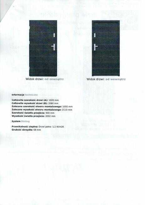 Drzwi stalowe zewnętrzne do domu na czyste powietrze