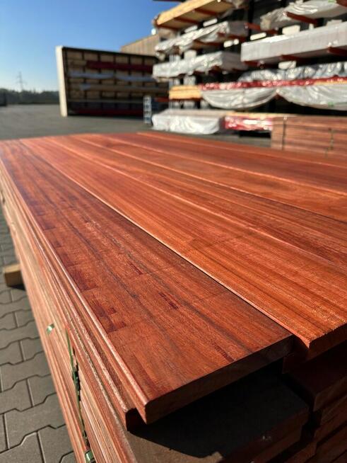 Deska egzotyczna Padouk vermillion gładka KL.FAS KD 21x145