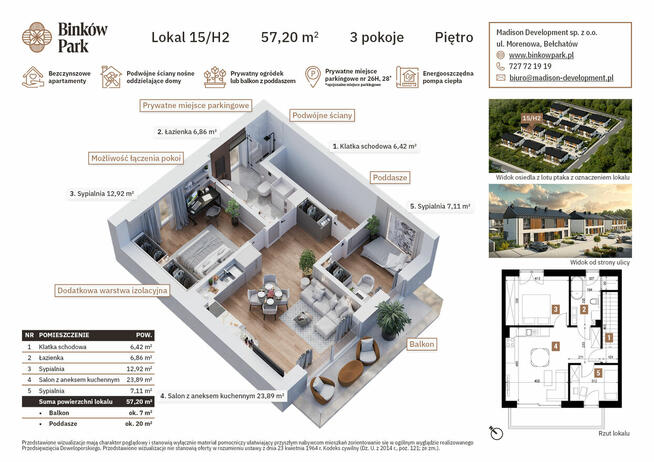 Binków Park - Apartament Bezczynszowe - 50 m2 do 88 m2