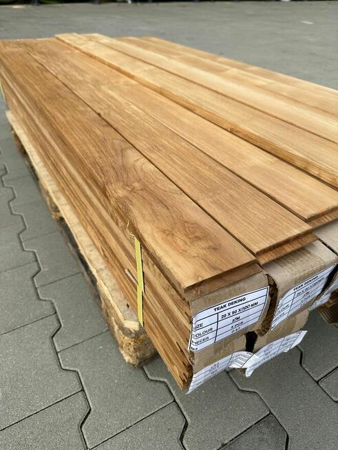 DESKA TARASOWA EGZOTYCZNA TEAK TIK DREWNO TEKOWE 20x90x1500