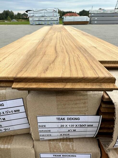 DESKA TARASOWA EGZOTYCZNA TEAK TIK DREWNO TEKOWE 20x120x1500