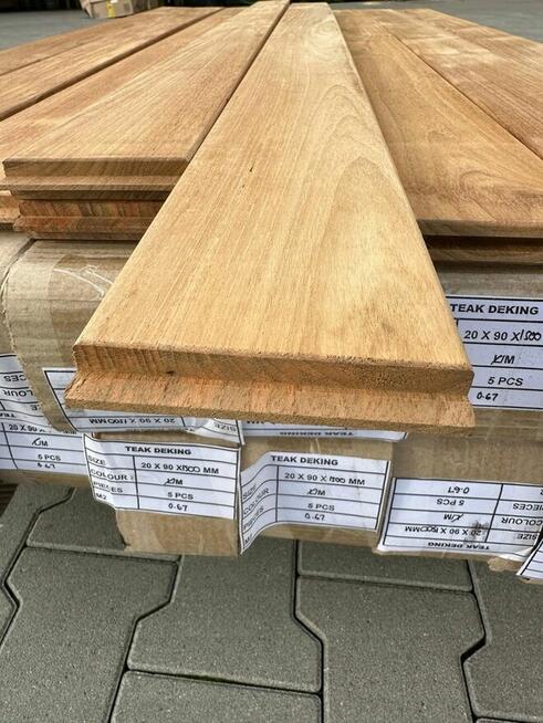 DESKA TARASOWA EGZOTYCZNA TEAK TIK DREWNO TEKOWE 20x90x1500