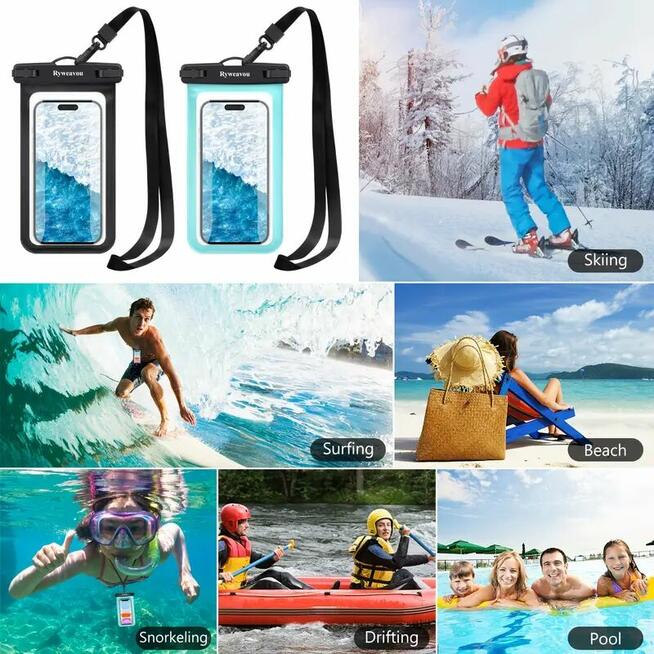 Ryweavou 2-pak wodoodpornych etui na telefon!