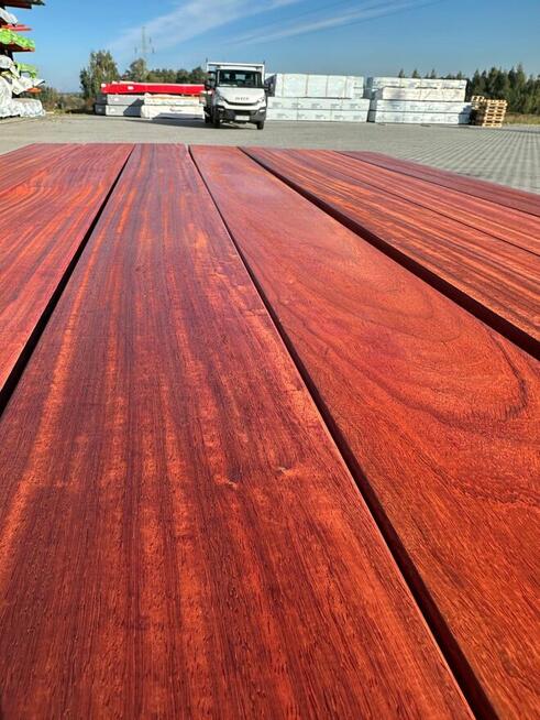 Deska egzotyczna Padouk vermillion gładka KL.FAS KD 21x145