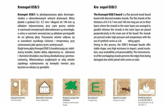 PŁYTA OSB 3 OD SWISS KRONO 15x1250x2500mm