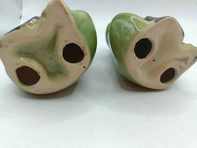 Ceramiczne figurki żab żabek 2 sztuki