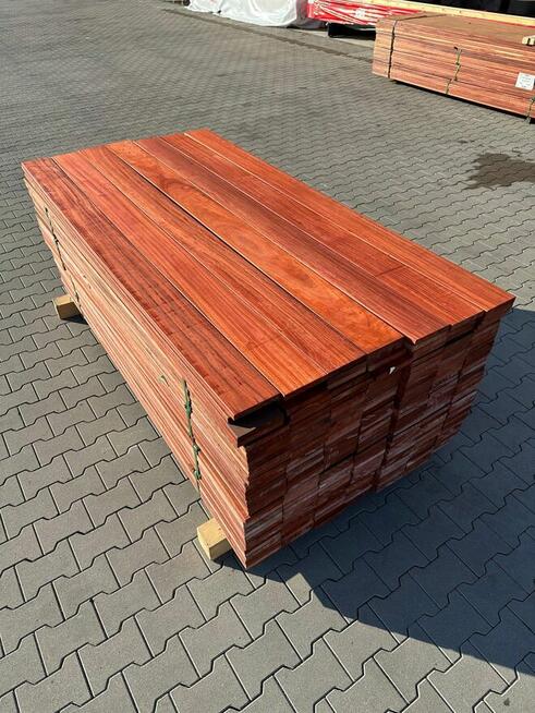 Deska egzotyczna Padouk vermillion gładka KL.FAS KD 21x145