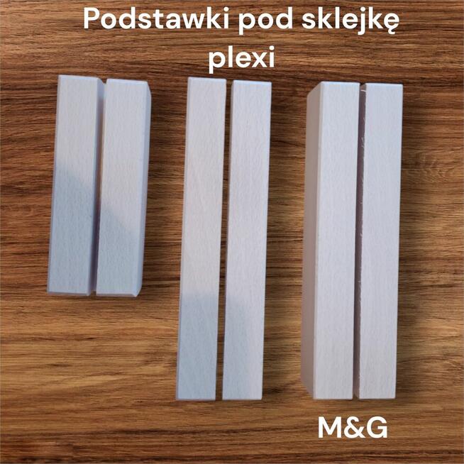 Podstawki stojaki drewniane pod sklejkę plexi