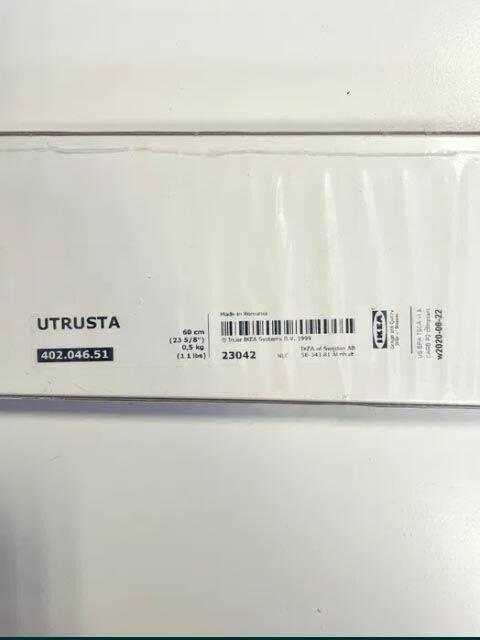 Nowy front szuflady Ikea Utrusta niski biały 60 cm