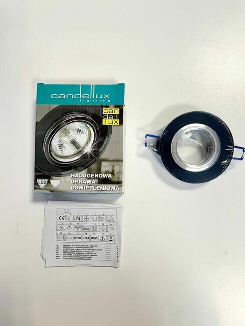 Nowa oprawa halogenowa okrągła czarna Led okrągła Candellux