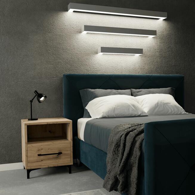 Szafka nocna z szufladą i oświetleniem LED Dąb Artisan