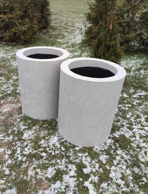 Okrągła donica termo . Różne wykończenie.Transport cały kraj